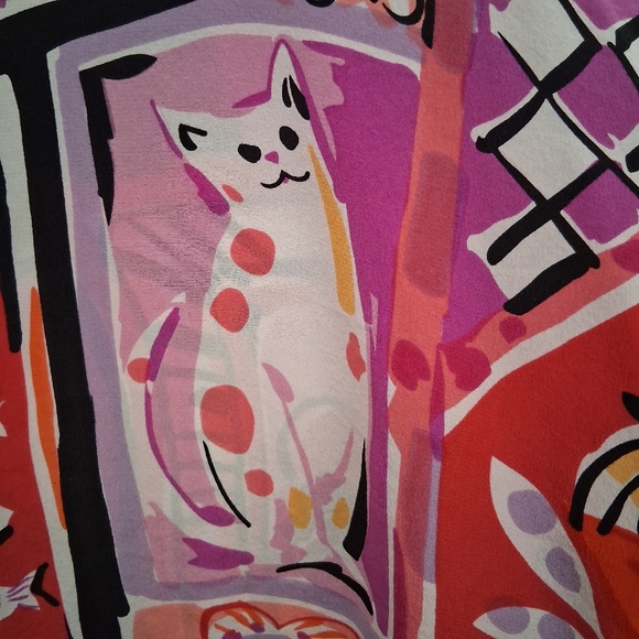 BOB MACKIE Pink Art Design Button Down Shirt Size 2X - Picture 7 of 9